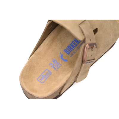 Birkenstock Boston Soft Footbed Suede Leather Taupe 0560773