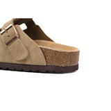 Birkenstock Boston Soft Footbed Suede Leather Taupe 0560773