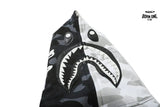 Bape x Neighborhood Split Camo Shark Full Zip Moletom