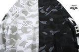 Bape x Neighborhood Split Camo Shark Full Zip Moletom