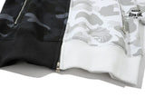 Bape x Neighborhood Split Camo Shark Full Zip Moletom