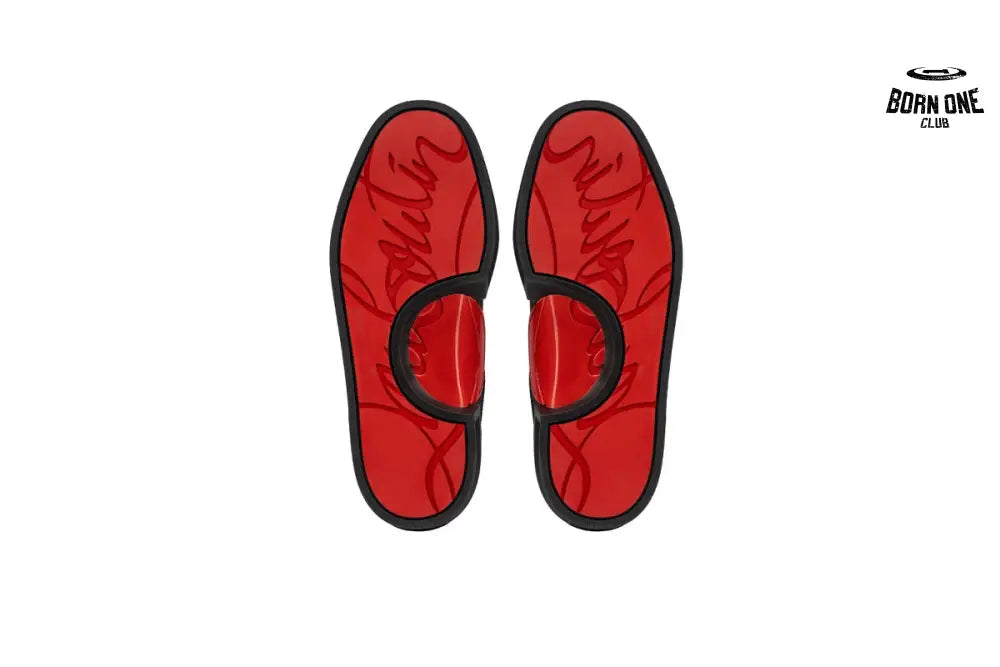 Christian Louboutin Adolon Junior Panelled Leather Low-top Trainers 3220991BK01