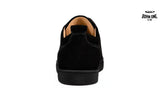 Christian Louboutin Louis Junior Spikes Veau Velours Sneaker Black 1130575CM53