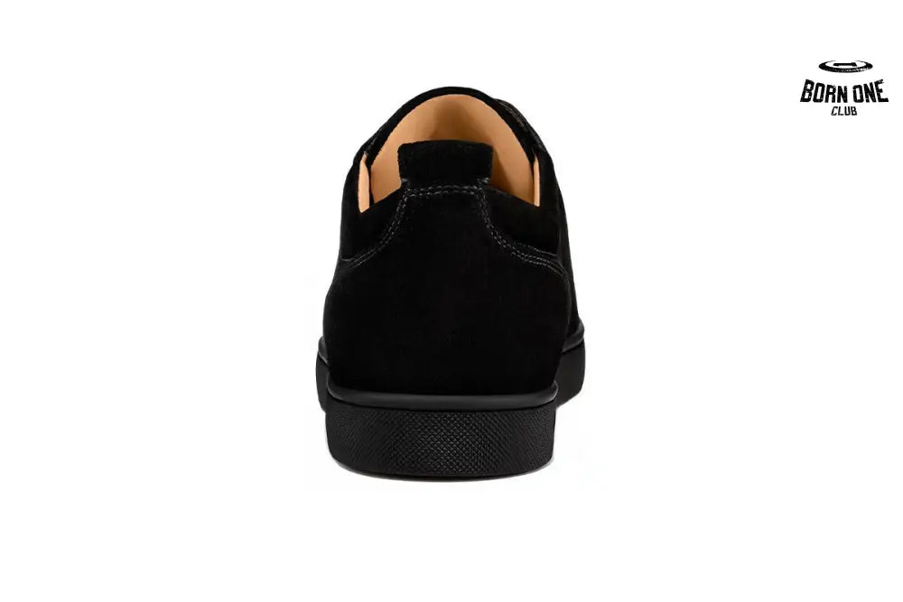 Christian Louboutin Louis Junior Spikes Veau Velours Sneaker Black 1130575CM53