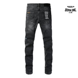 Calça Jeans Ksubi Preta Patches Bordados