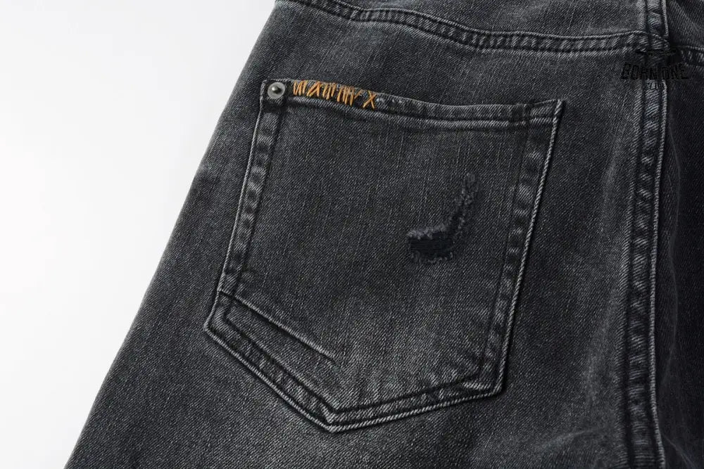 Calça Jeans Ksubi Preta Patches Bordados
