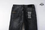 Calça Jeans Ksubi Preta Patches Bordados