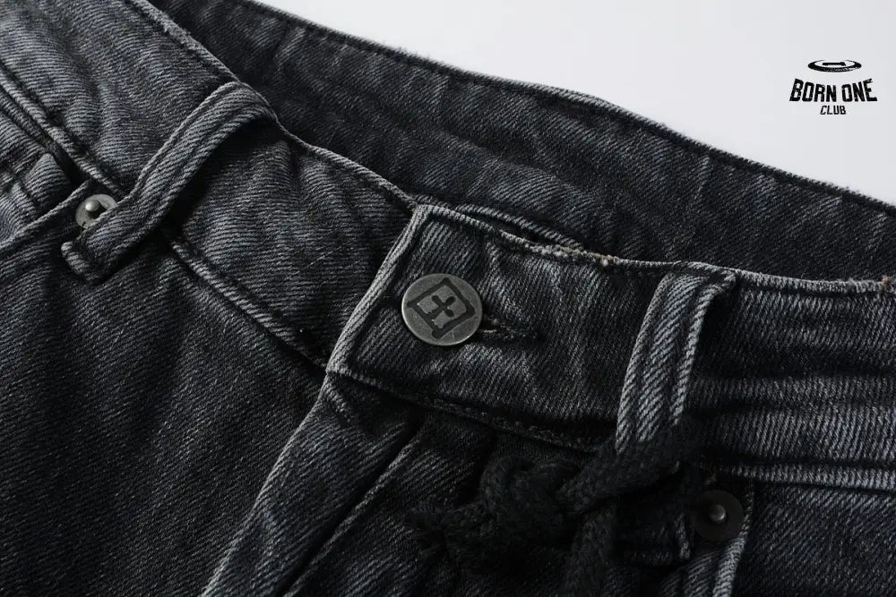 Calça Jeans Ksubi Preta Patches Bordados