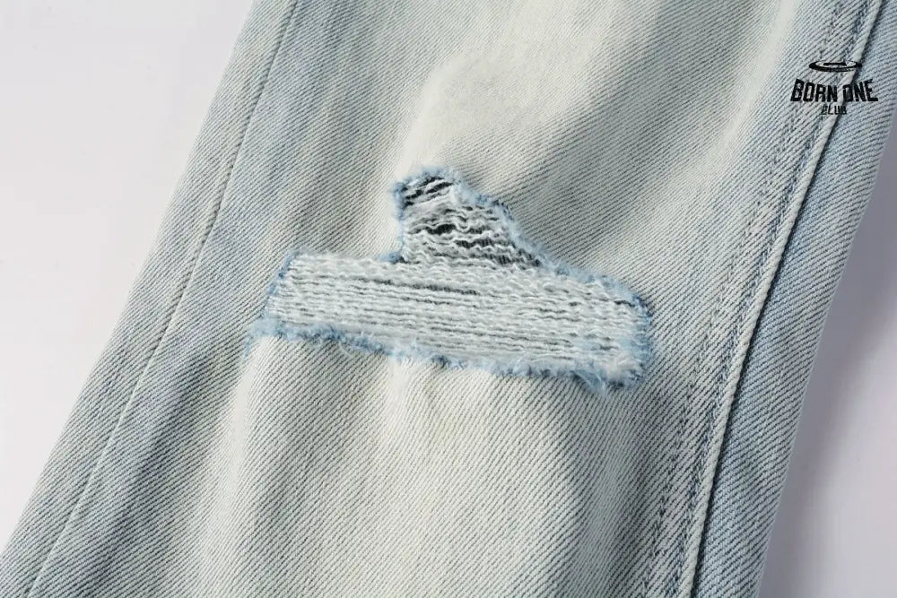 Calça Jeans Ksubi Azul Claro Joelho Rasgado