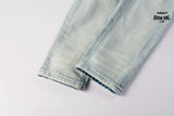 Calça Jeans Ksubi Azul Claro Joelho Rasgado