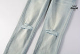 Calça Jeans Ksubi Azul Claro Joelho Rasgado