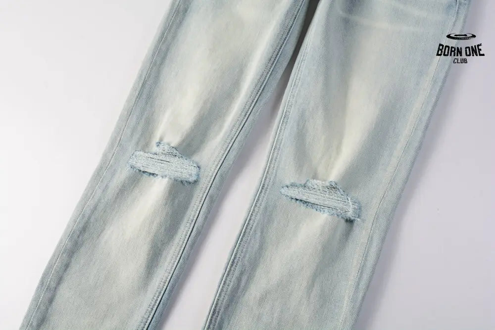 Calça Jeans Ksubi Azul Claro Joelho Rasgado