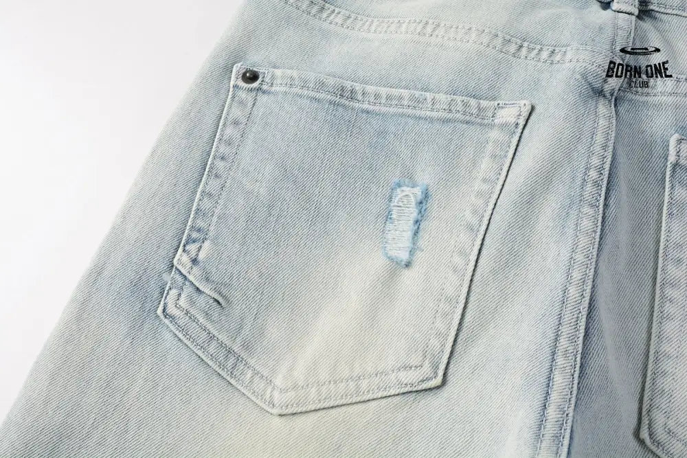 Calça Jeans Ksubi Azul Claro Joelho Rasgado