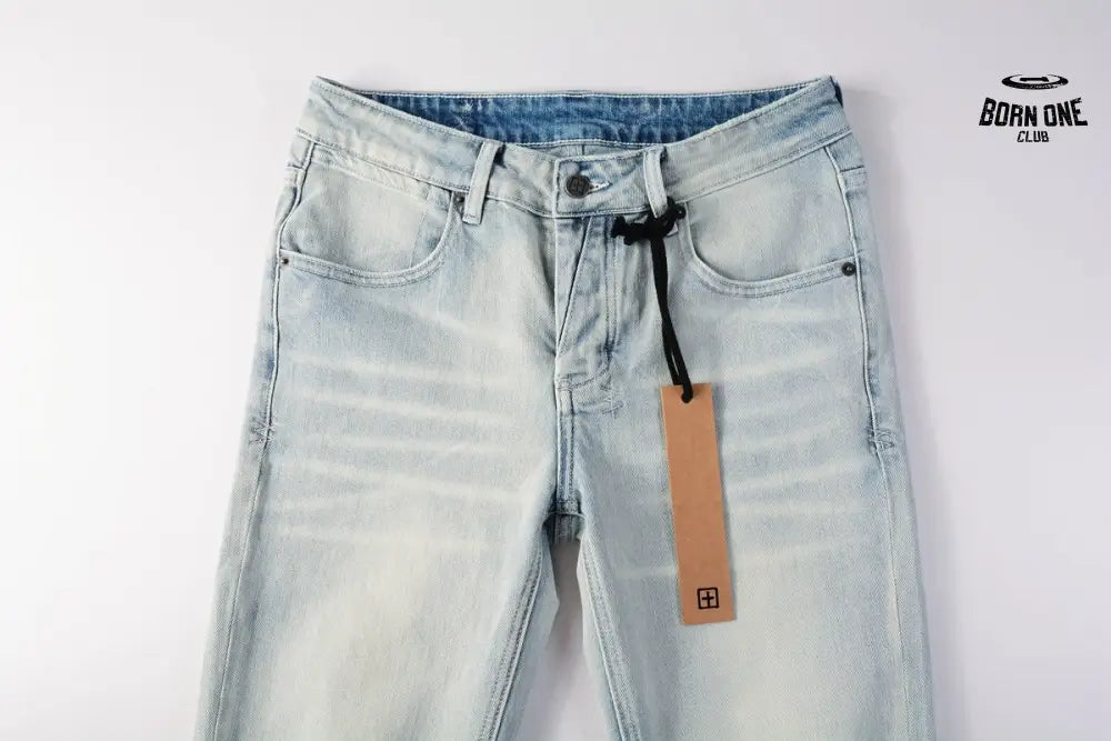 Calça Jeans Ksubi Azul Claro Joelho Rasgado
