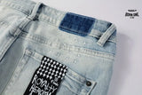 Calça Jeans Ksubi Azul Claro Joelho Rasgado