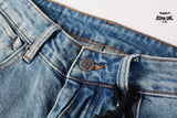Calça Jeans Ksubi Azul Claro Patches Estampados