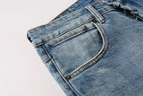 Calça Jeans Ksubi Azul Claro Patches Estampados