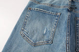 Calça Jeans Ksubi Azul Claro Patches Estampados