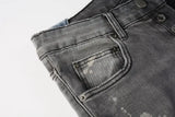 Calça Jeans Ksubi Cinza Patches Vermelhos