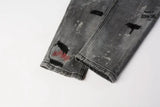 Calça Jeans Ksubi Cinza Patches Vermelhos