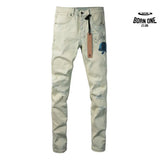 Calça Jeans Ksubi Verde Claro Pintada