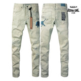 Calça Jeans Ksubi Verde Claro Pintada