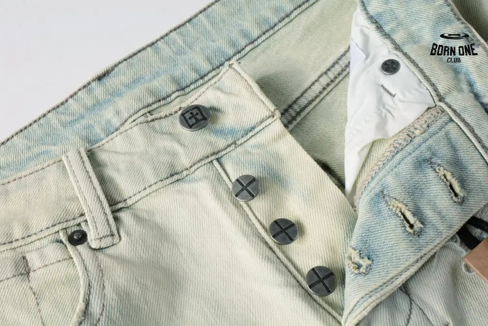Calça Jeans Ksubi Verde Claro Pintada