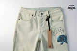 Calça Jeans Ksubi Verde Claro Pintada