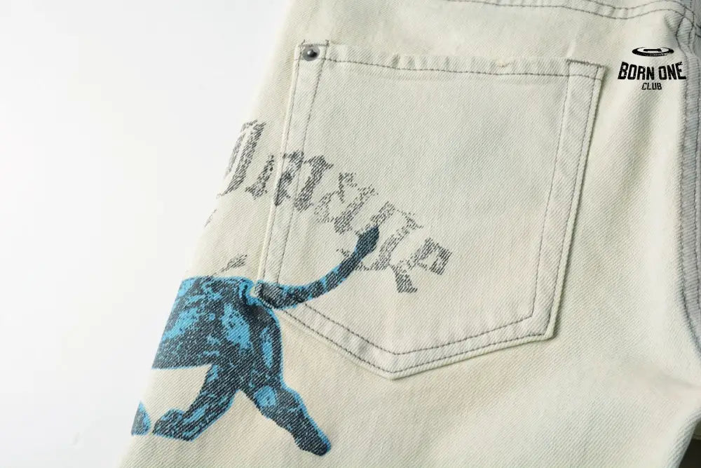 Calça Jeans Ksubi Verde Claro Pintada