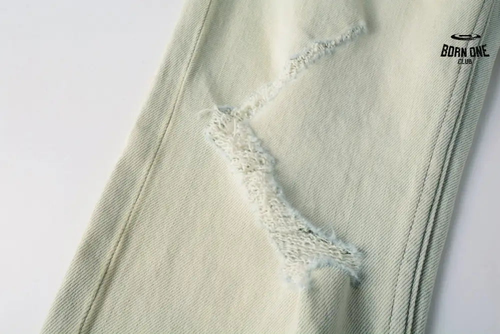 Calça Jeans Ksubi Verde Claro Pintada