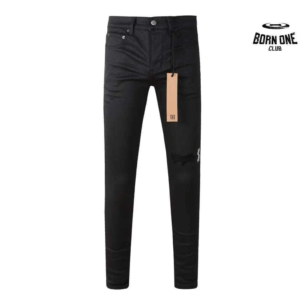 Calça Jeans Ksubi Preta Logo Bordado