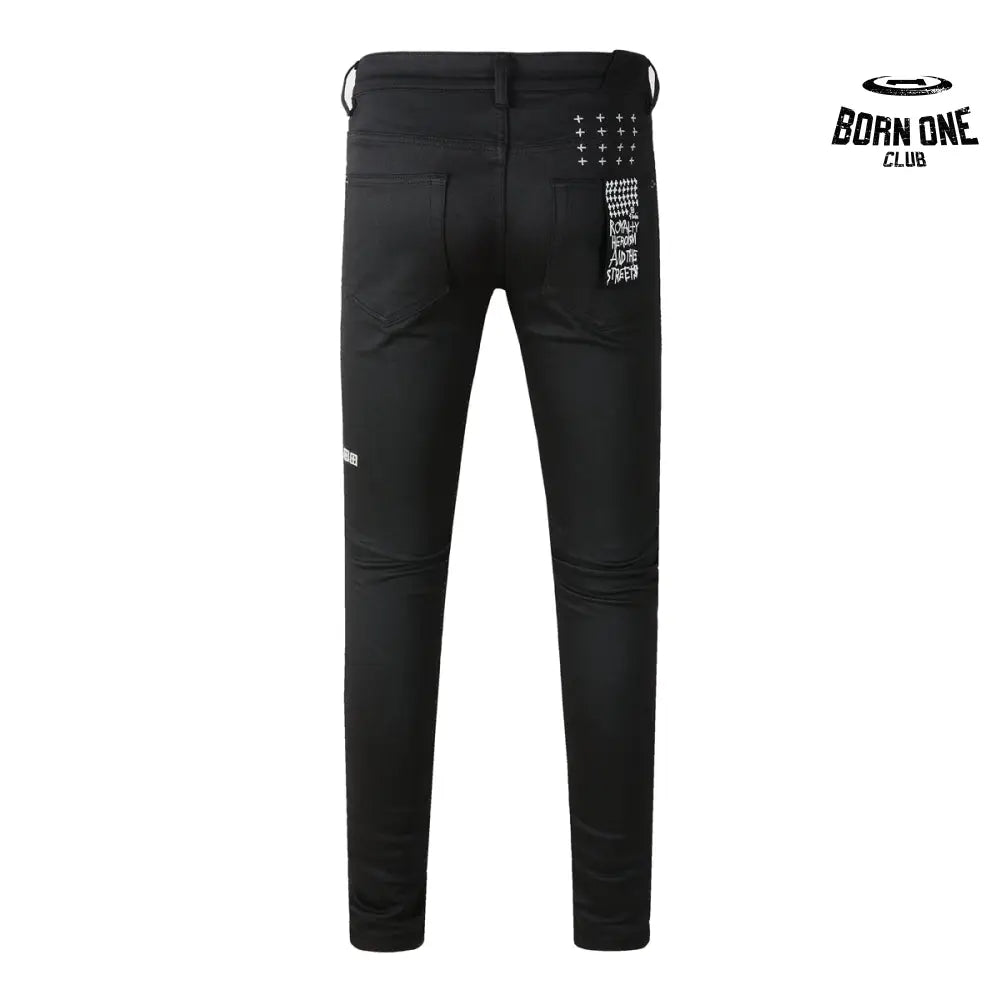Calça Jeans Ksubi Preta Logo Bordado