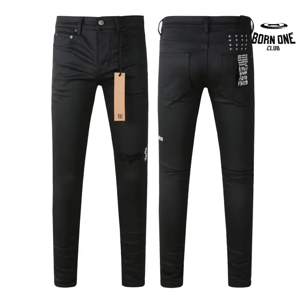 Calça Jeans Ksubi Preta Logo Bordado