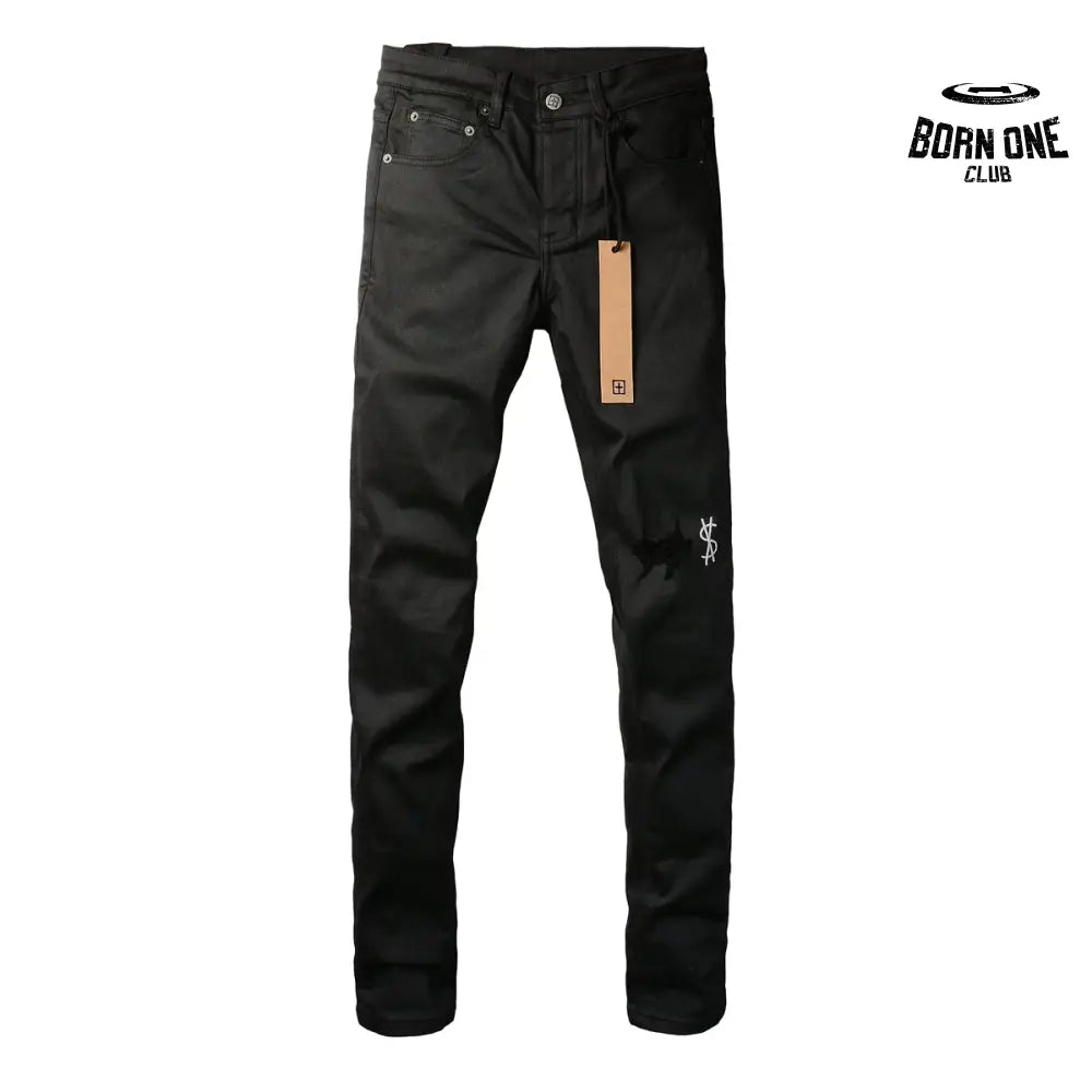 Calça Jeans Ksubi Preta Logo Bordado