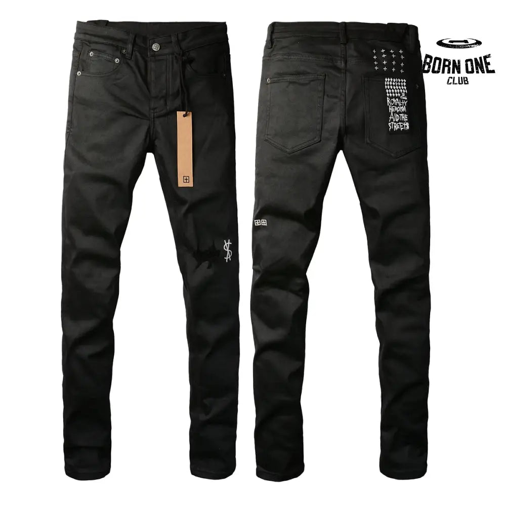 Calça Jeans Ksubi Preta Logo Bordado