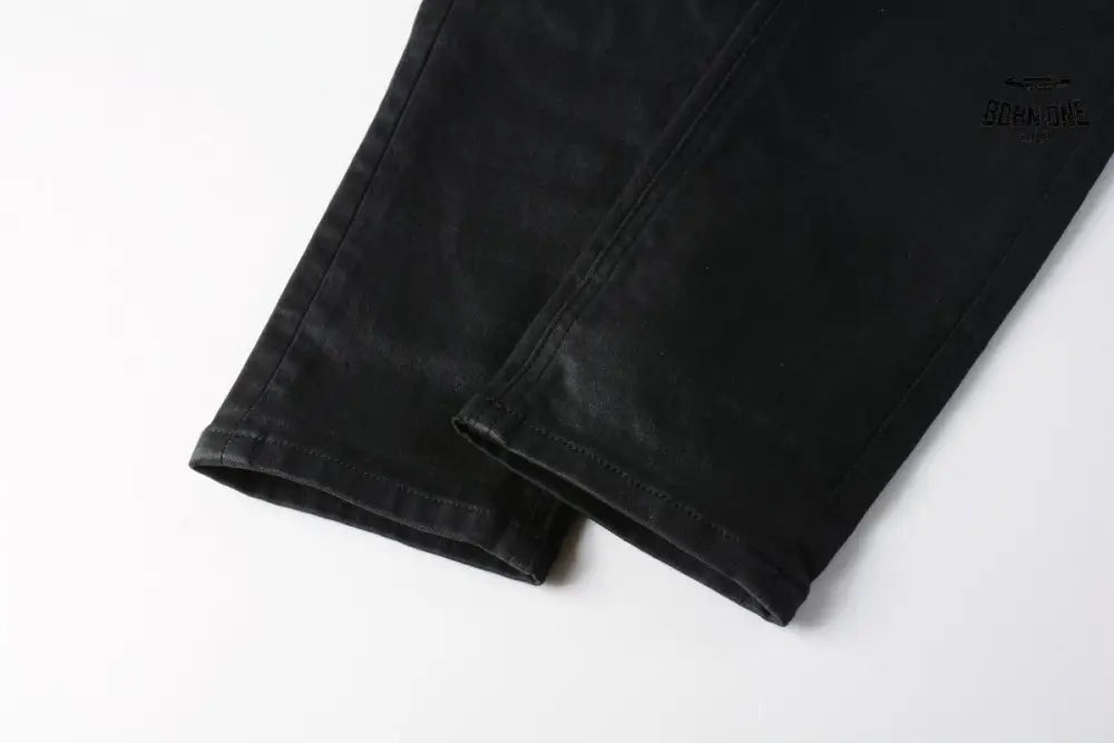 Calça Jeans Ksubi Preta Logo Bordado