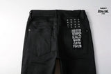 Calça Jeans Ksubi Preta Logo Bordado