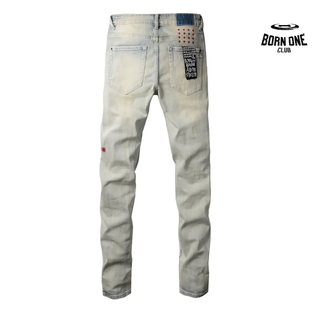 Calça Jeans Ksubi Bege Claro Lavada