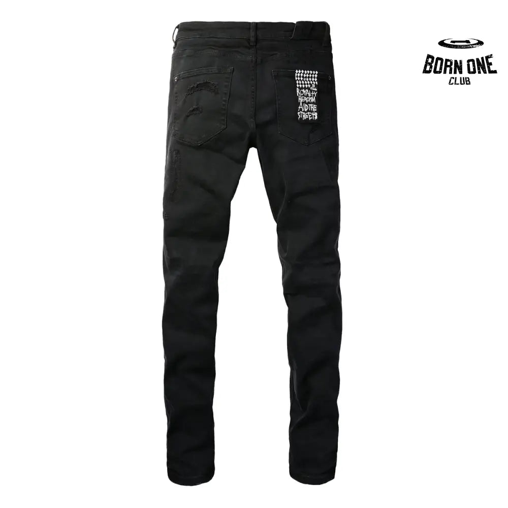 Calça Jeans Ksubi Preta Detalhe Destroyed