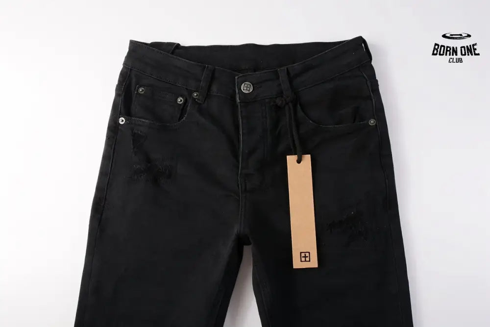 Calça Jeans Ksubi Preta Detalhe Destroyed