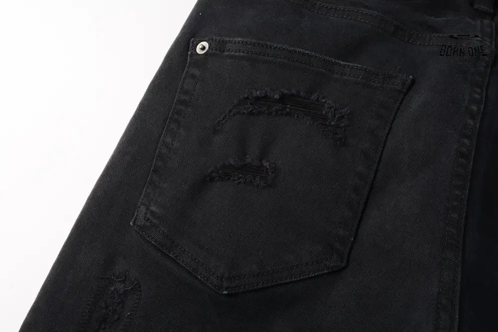 Calça Jeans Ksubi Preta Detalhe Destroyed