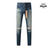 Calça Jeans Ksubi Azul Escuro Joelho Rasgado