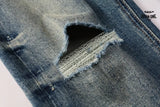 Calça Jeans Ksubi Azul Escuro Joelho Rasgado