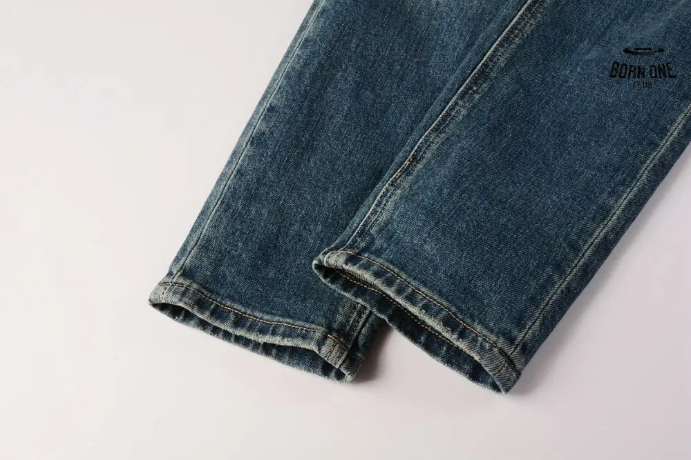 Calça Jeans Ksubi Azul Escuro Joelho Rasgado