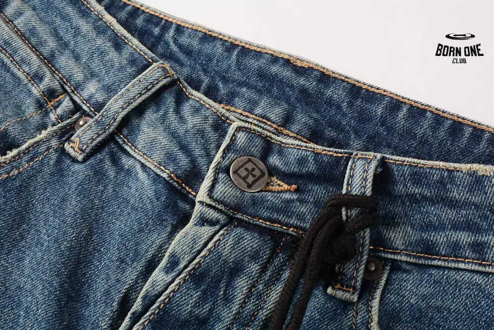 Calça Jeans Ksubi Azul Escuro Joelho Rasgado