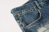 Calça Jeans Ksubi Azul Escuro Joelho Rasgado