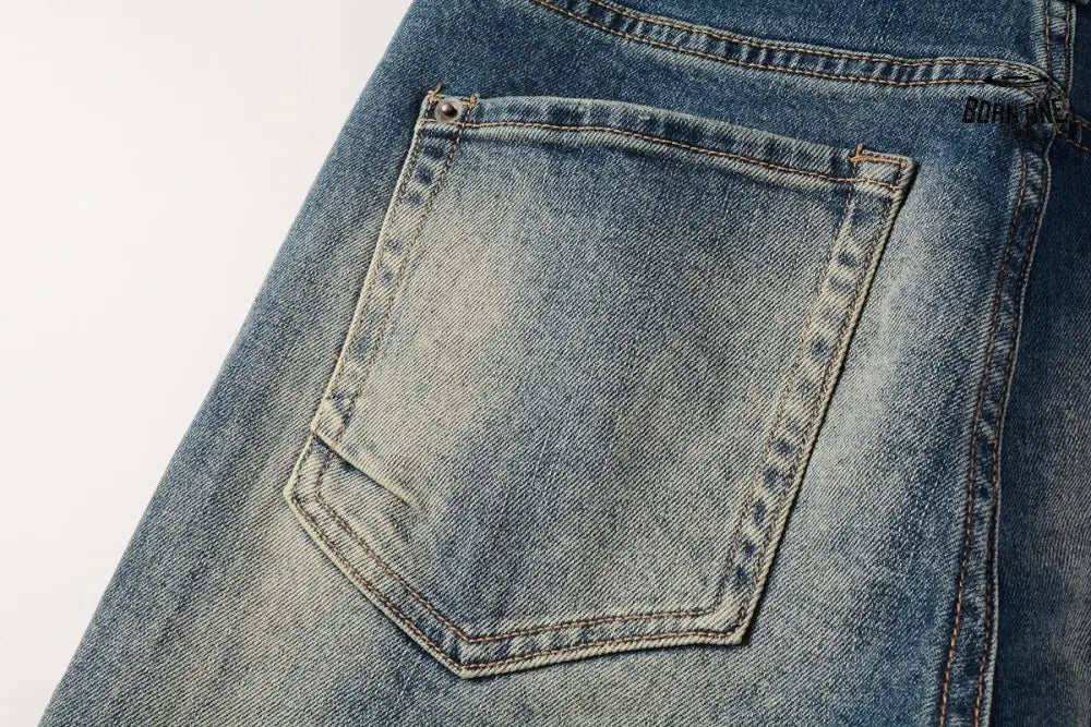Calça Jeans Ksubi Azul Escuro Joelho Rasgado