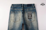 Calça Jeans Ksubi Azul Escuro Joelho Rasgado