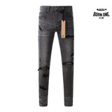 Calça Jeans Ksubi Cinza Patches Destroyed
