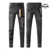 Calça Jeans Ksubi Cinza Patches Destroyed